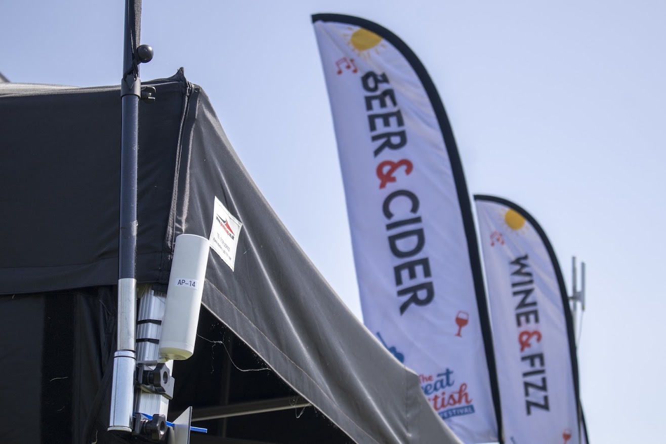 Event connectivity technology installed at a festival