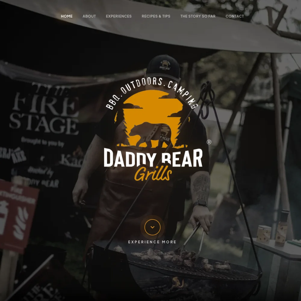 Daddy Bear Grills website homepage